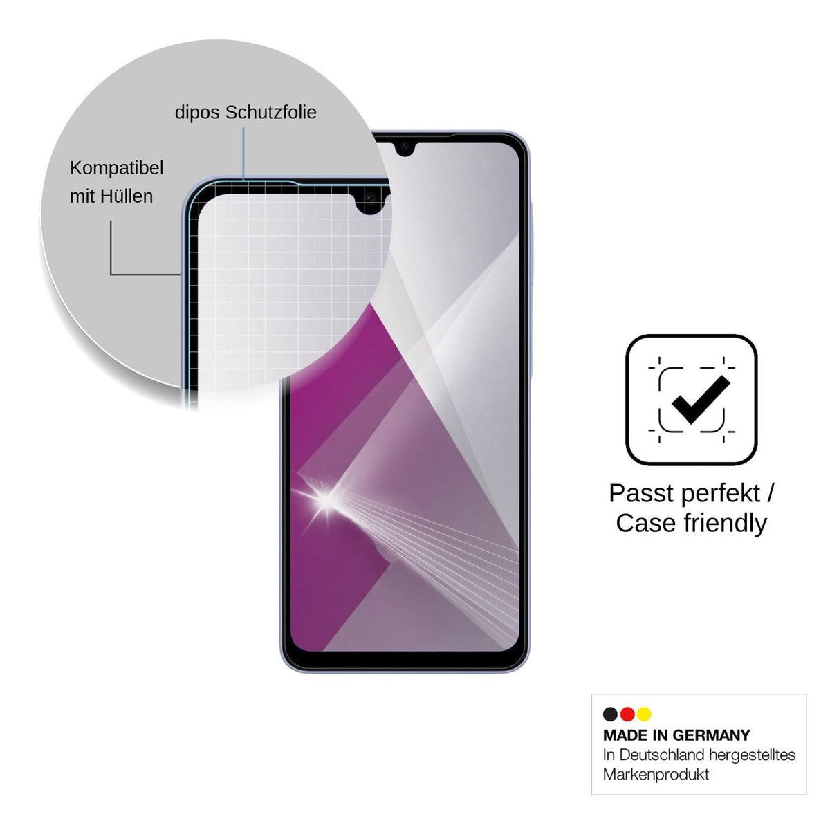 4x Schutzfolie klar für Samsung Galaxy A07s Display-Schutzfolie