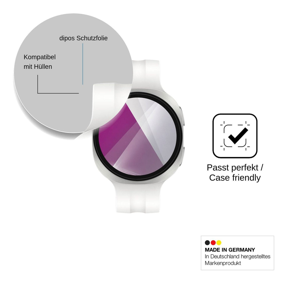 6x Schutzfolie klar für Samsung Galaxy Watch 9 40mm Display-Schutzfolie
