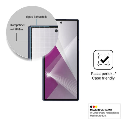 4x Schutzfolie klar für Samsung Galaxy Z Fold6 Aussenseite Display-Schutzfolie