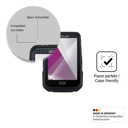4x Schutzfolie klar für Sigma ROX 4.0 Endurance Display-Schutzfolie