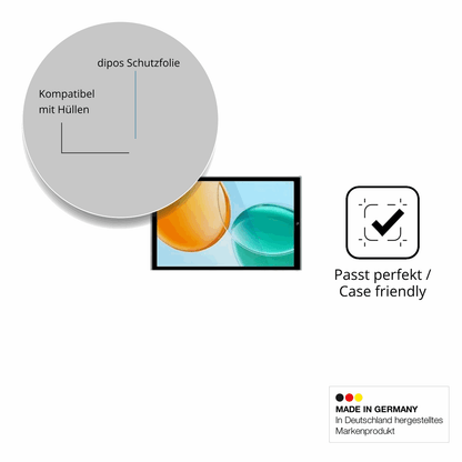Schutzfolie mit optimaler Passform, zur Verwendung mit Hüllen geeignet