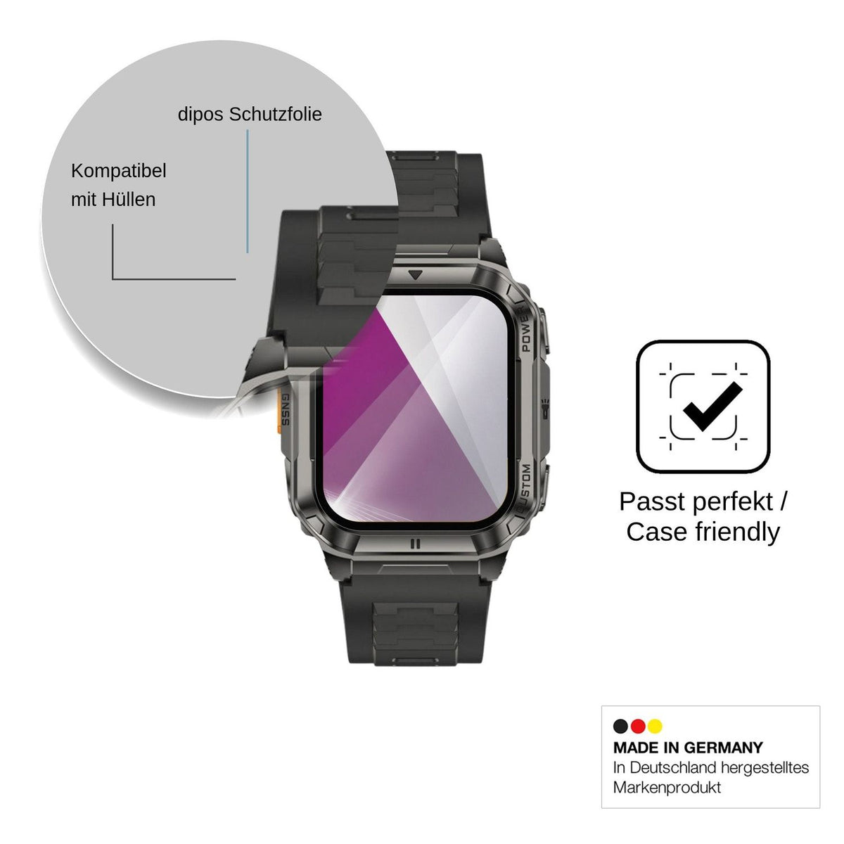 6x Schutzfolie klar für Ulefone Armor Watch Ultra Display-Schutzfolie