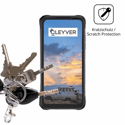 Schutz gegen Kratzer auf dem cleyverextreme 4g Glas durch Schlüssel oder Ähnliches