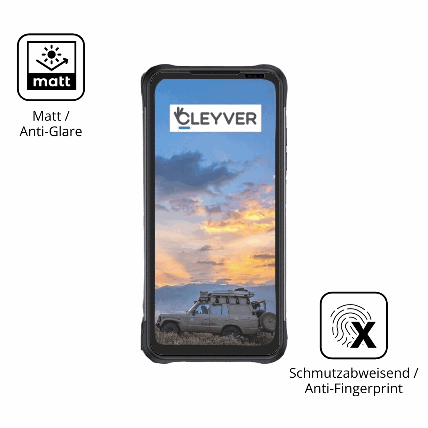 Dünne und entspiegelnde Folie passend zugeschnitten für cleyverextreme 4g