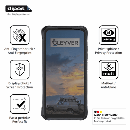 Privatsphäre-Schutz durch Sichtschutz-Folie passend zugeschnitten für cleyverextreme 4g