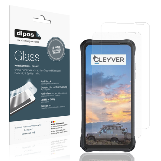 Matte Displayschutzfolie von dipos passend für cleyverextreme 4g, 9H kratzfest und blasenfrei montiert