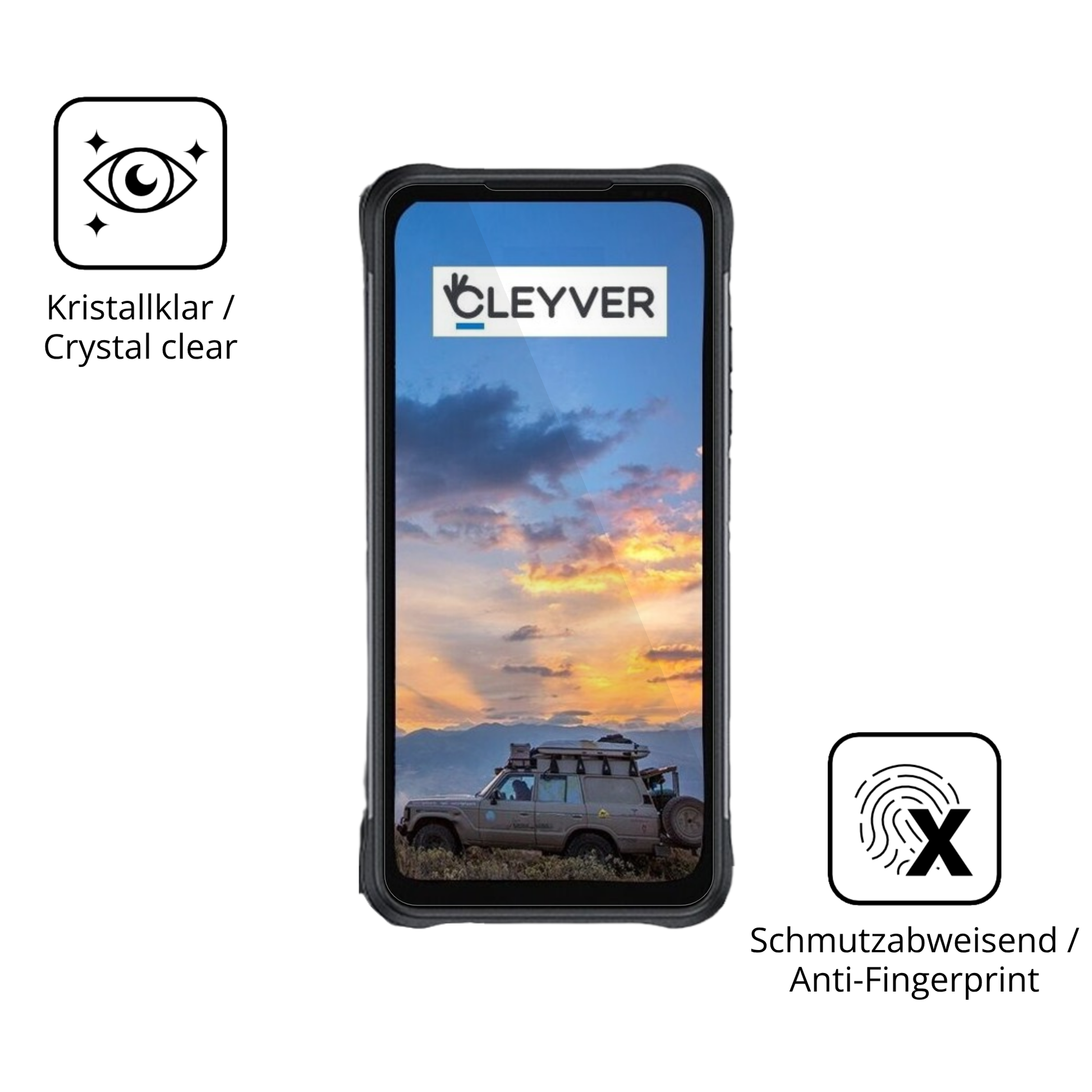 Flexible TPU-Folie passend zugeschnitten für cleyverextreme 4g, vollständige Abdeckung