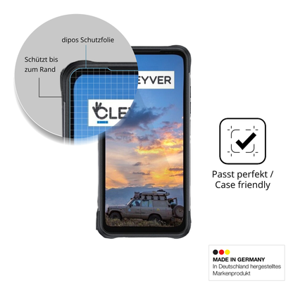 Besonders flexibler Displayschutz mit Anti-Shock-Schicht im Materialmix