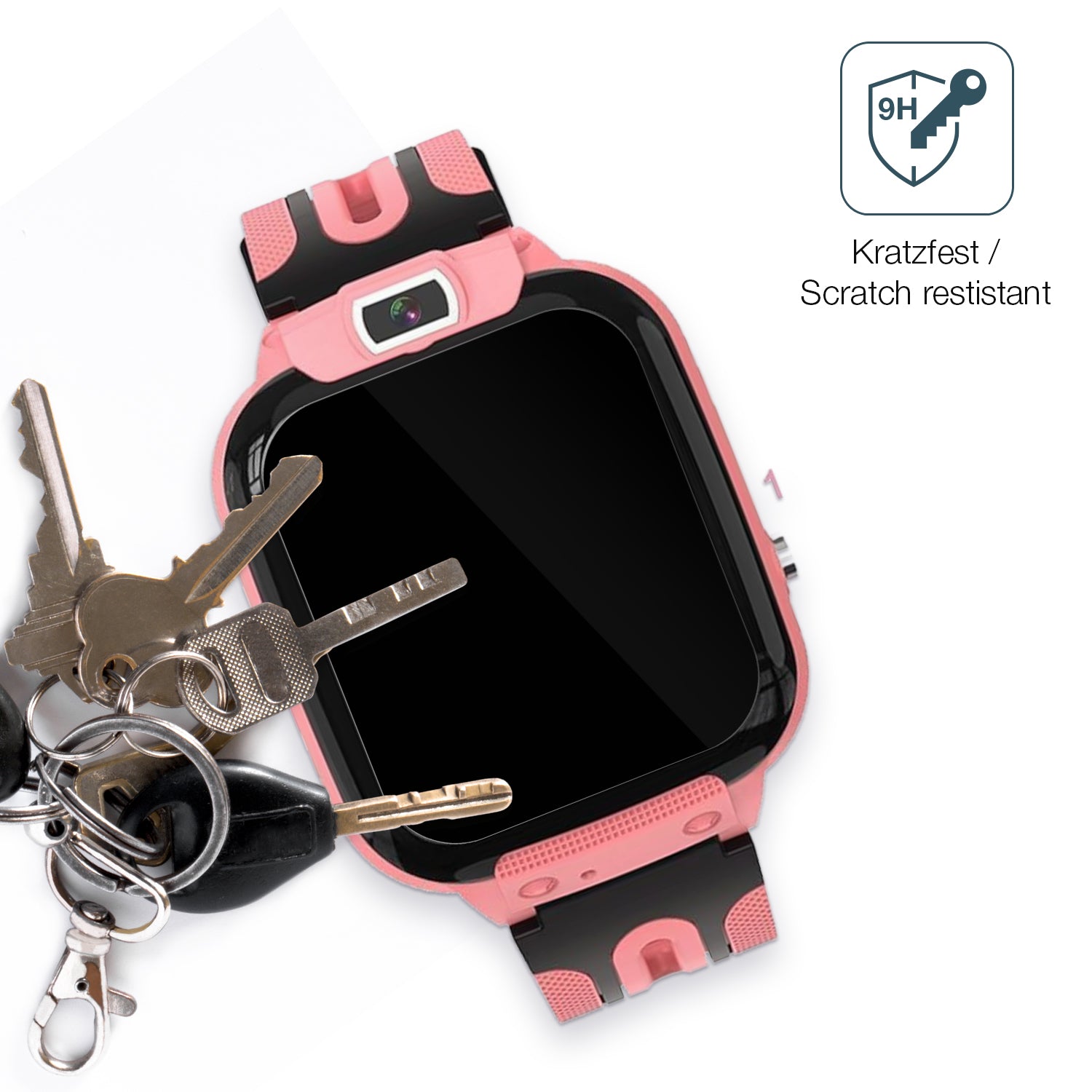 dipos Displayschutz für Clleylise Kinder Smartwatch, transparente Oberfläche, perfekte Passform auch für die Rundungen