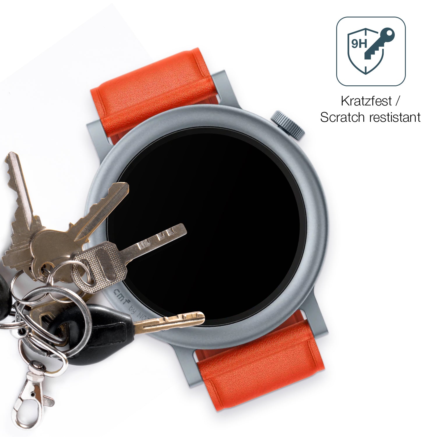 dipos Displayschutz für CMF Nothing Watch Pro 2, mattierte Oberfläche, robuste Festigkeit und perfekte Passform
