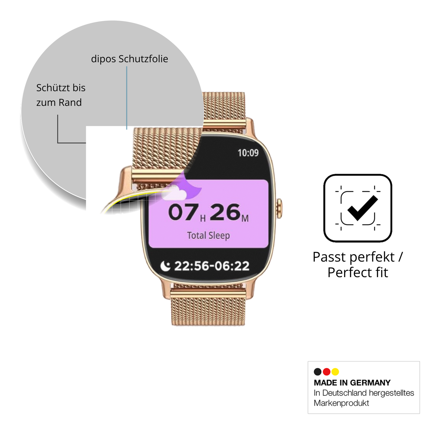 Besonders flexibler Displayschutz mit Anti-Shock-Schicht im Materialmix