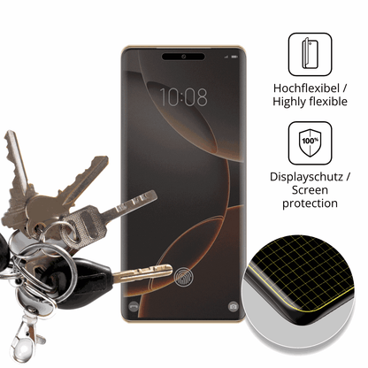 dipos Displayschutz für Condor 80 Pro, mit Blickschutzfilter und perfekter Passform auch für die Rundungen