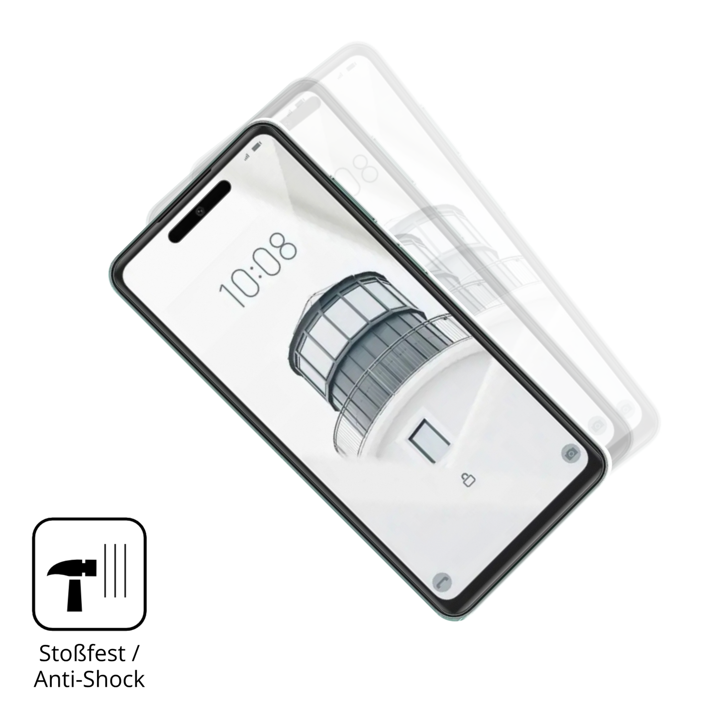 Schutz gegen Kratzer auf dem condornova 70 se Glas durch Schlüssel, Stöße gegen die Tischkante oder Stürze