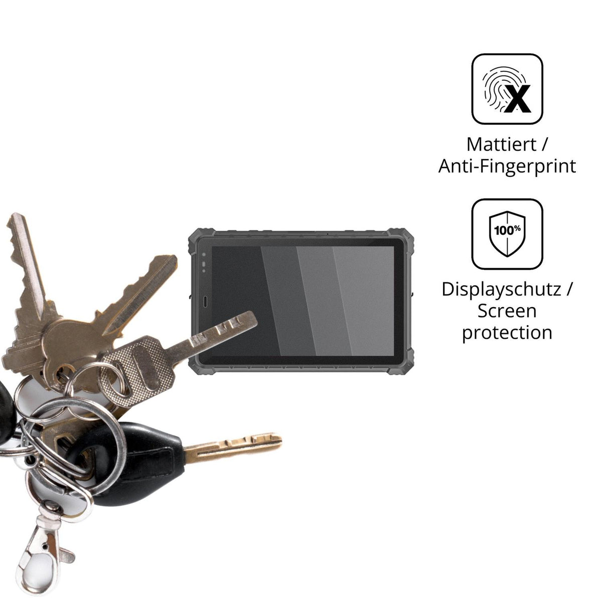 dipos Displayschutz für Conker LX88, mattierte Oberfläche, Blickschutzfilter und perfekter Passform