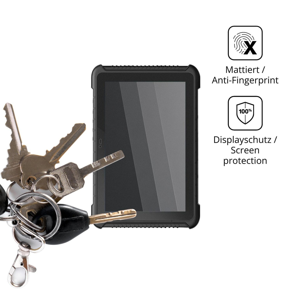 dipos Displayschutz für Conker NS10, mattierte Oberfläche, Blickschutzfilter und perfekter Passform