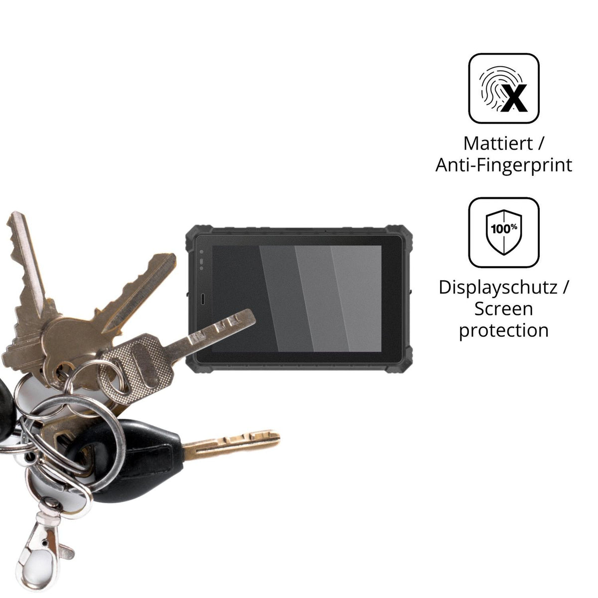 dipos Displayschutz für Conker SX88, mattierte Oberfläche, Blickschutzfilter und perfekter Passform