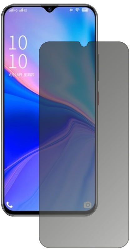 CoolpadCOOL10 mit aufgebrachtem dipos Displayschutz, der seitliche Einblicke blockiert