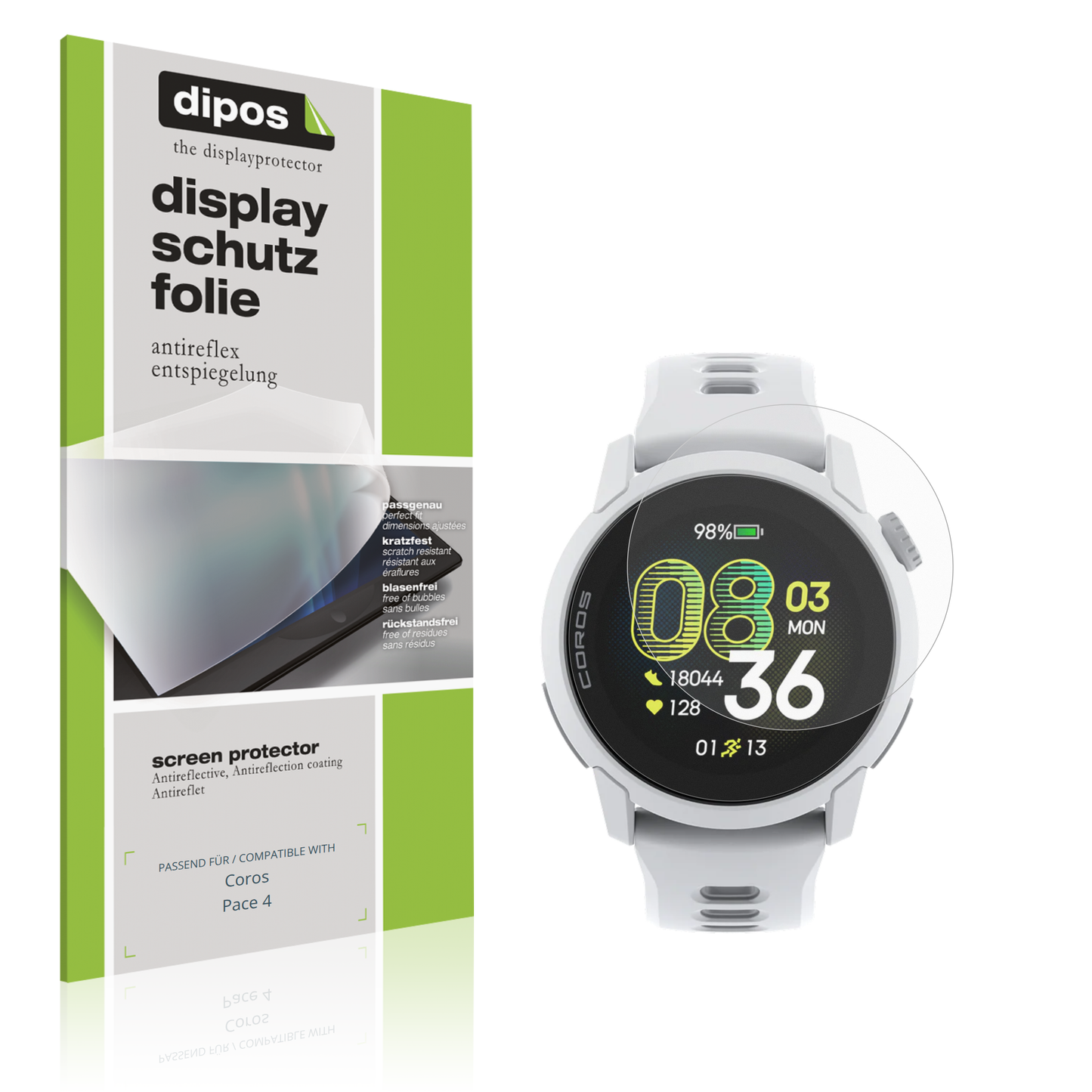 Matte Displayschutzfolie von dipos passend für corospace 4, präziser Zuschnitt und blasenfrei montiert