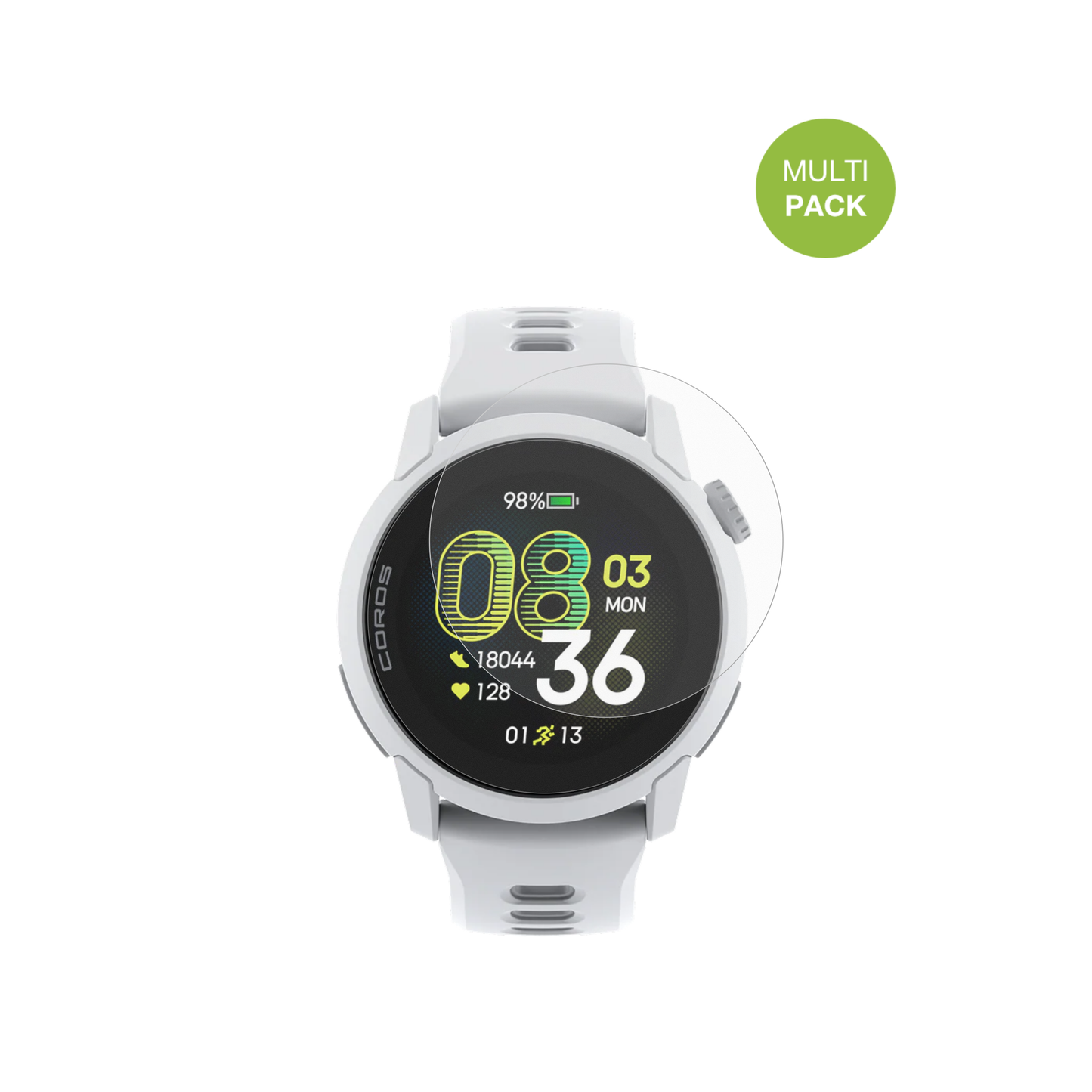 corospace 4 mit aufgebrachter dipos Displayschutzfolie, die lästige Fingerabdrücke minimiert