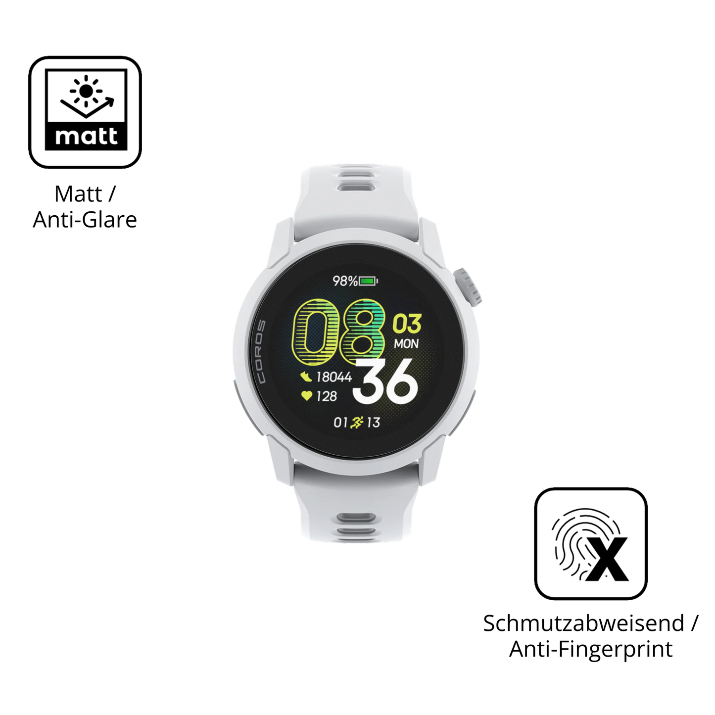 Dünne und entspiegelnde Folie passend zugeschnitten für corospace 4