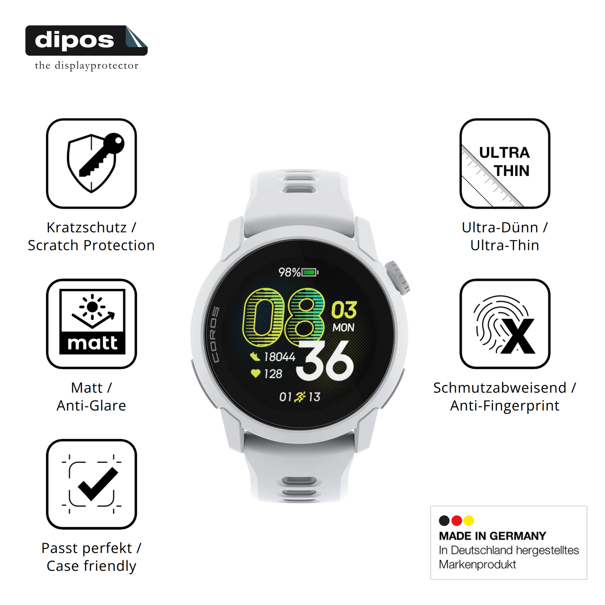 Displayschutz hergestellt in Deutschland, höchste Qualität made in Germany