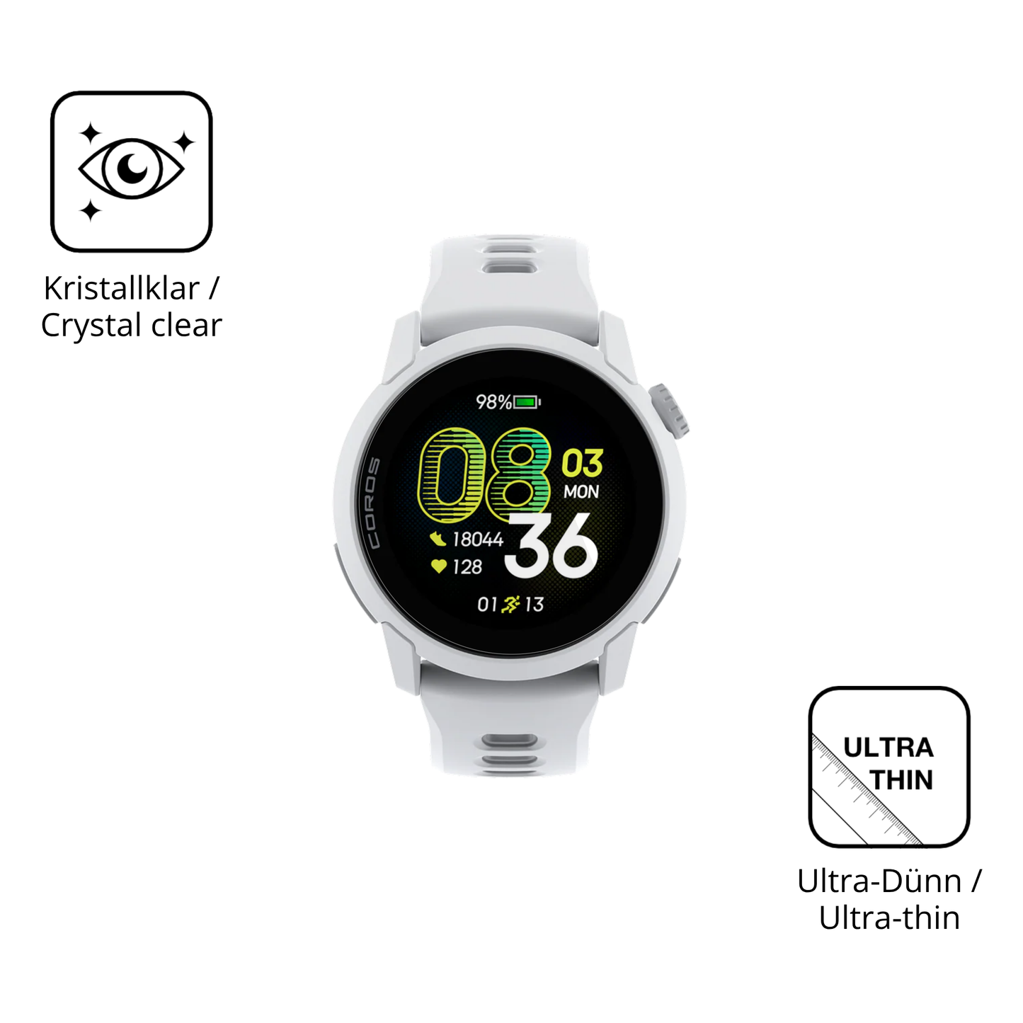 Dünne und klare Folie passend zugeschnitten für corospace 4