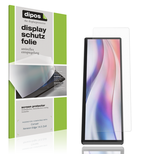 Matte Displayschutzfolie von dipos passend für Corsair Xeneon Edge 14.5 Zoll, präziser Zuschnitt und blasenfrei montiert