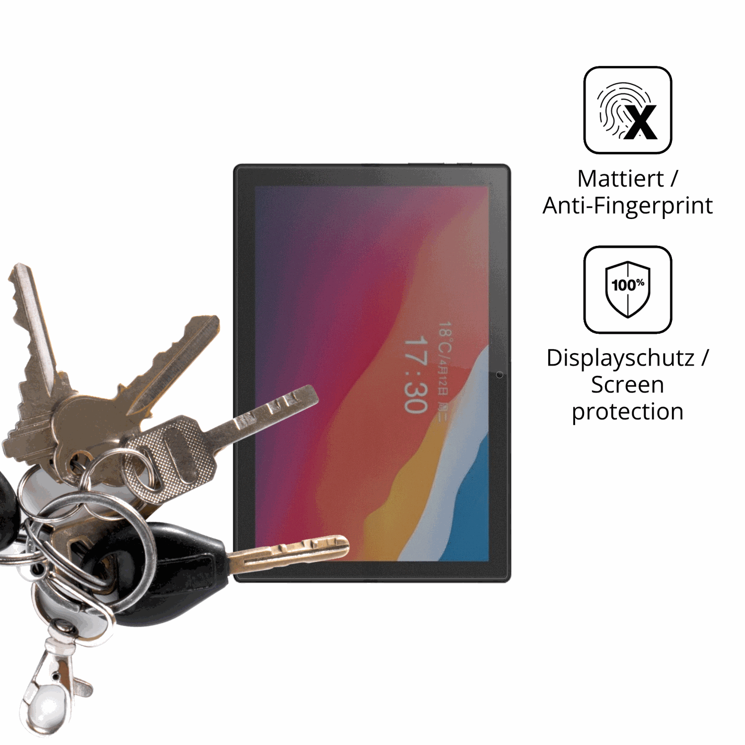 dipos Displayschutz für Crelander T30 Pro, mattierte Oberfläche, Blickschutzfilter und perfekter Passform