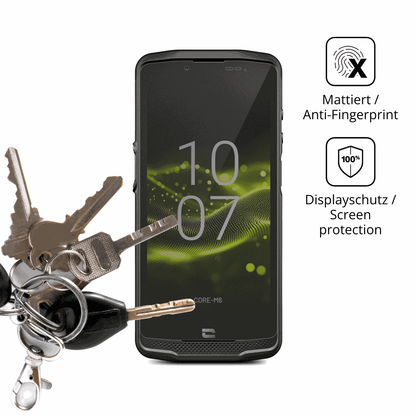 dipos Displayschutz für CROSSCALL Core-M6, mattierte Oberfläche, Blickschutzfilter und perfekter Passform
