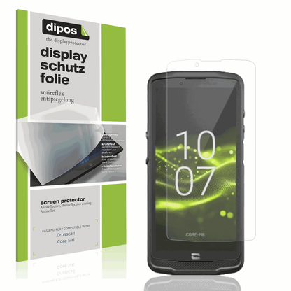 Matte Displayschutzfolie von dipos passend für Crosscall Core M6, präziser Zuschnitt und blasenfrei montiert