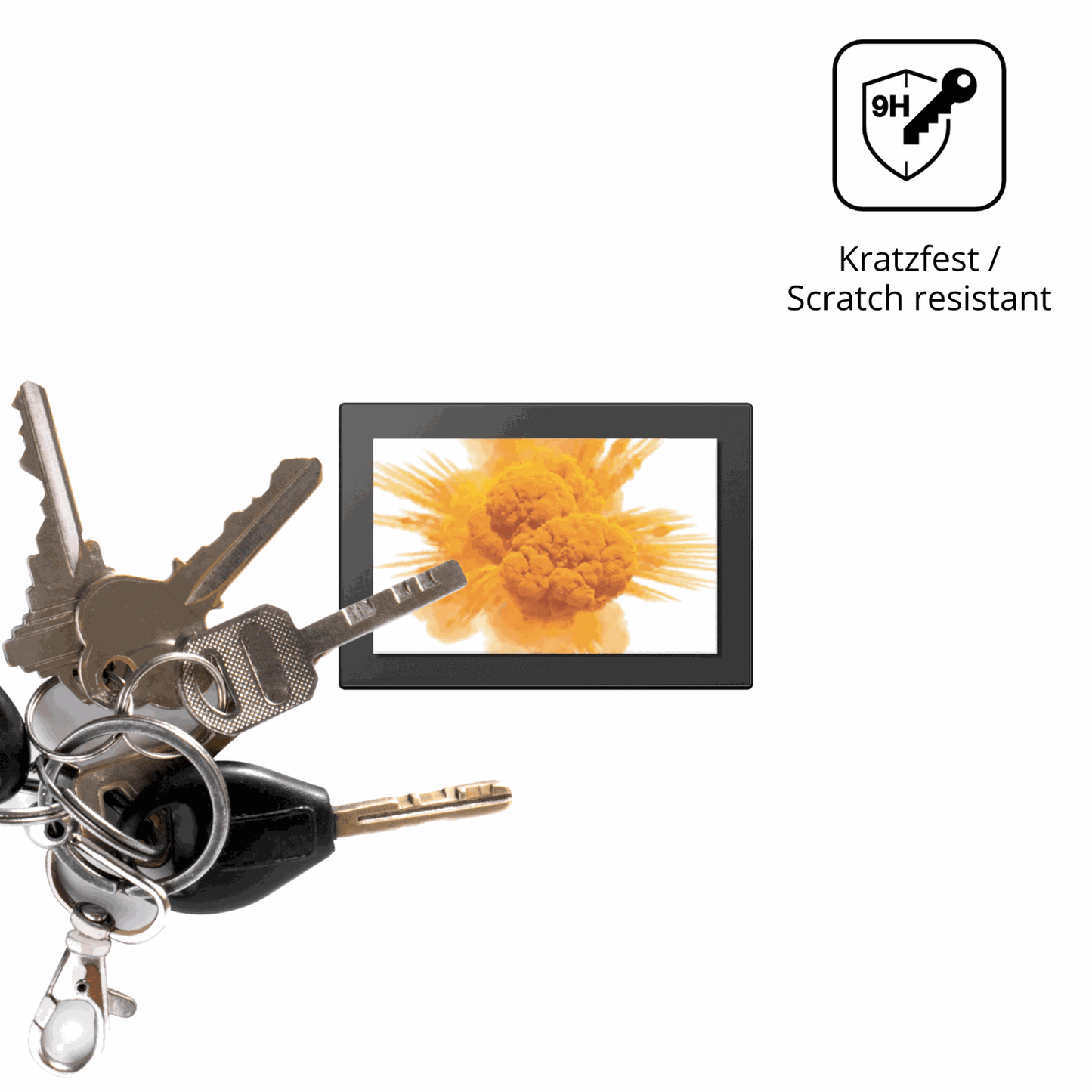 dipos Displayschutz für CrossControl CCpilot V1200, mattierte Oberfläche, robuste Festigkeit und perfekte Passform
