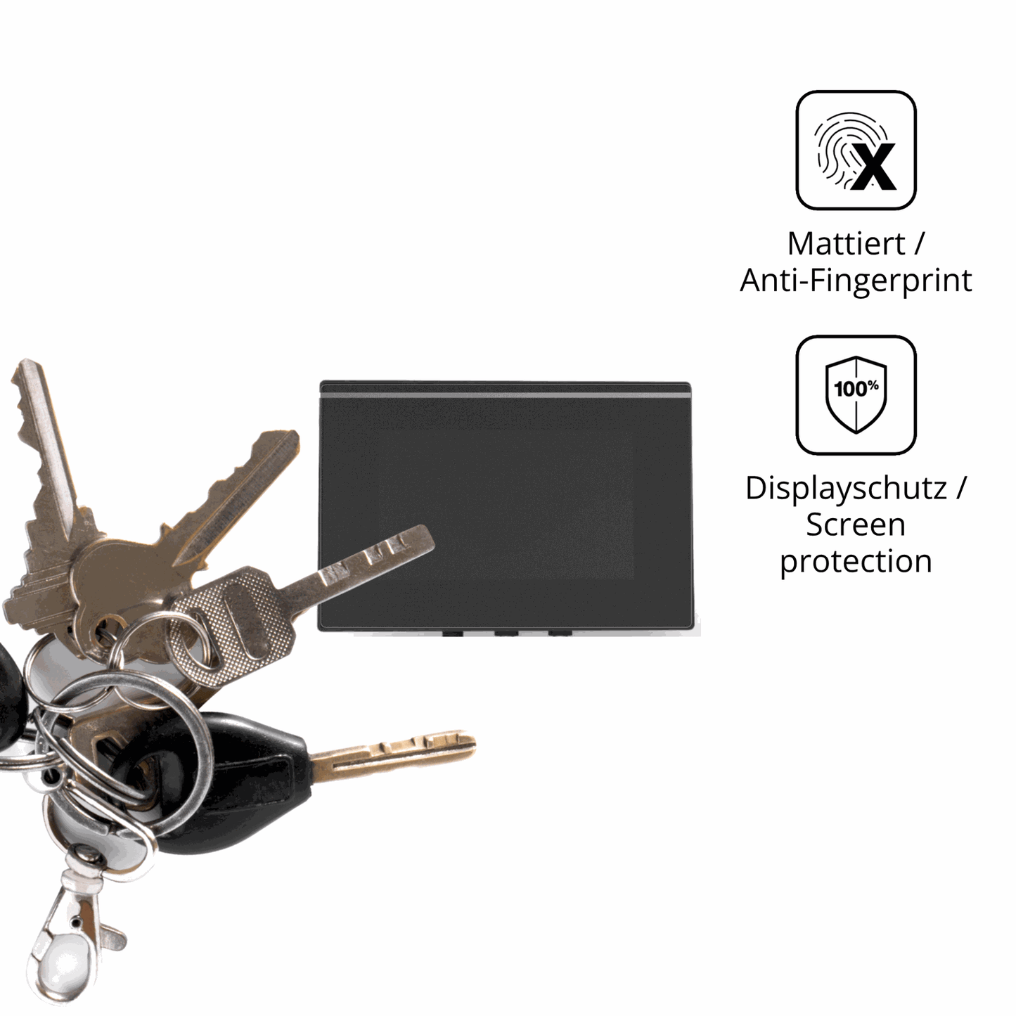 dipos Displayschutz für CrossControl CCpilot V700, mattierte Oberfläche, Blickschutzfilter und perfekter Passform
