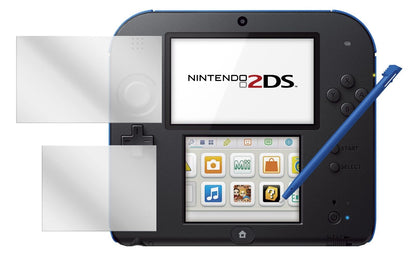 2DSNintendo mit aufgebrachter dipos Displayschutzfolie, glasklare Darstellung ohne Einschränkungen
