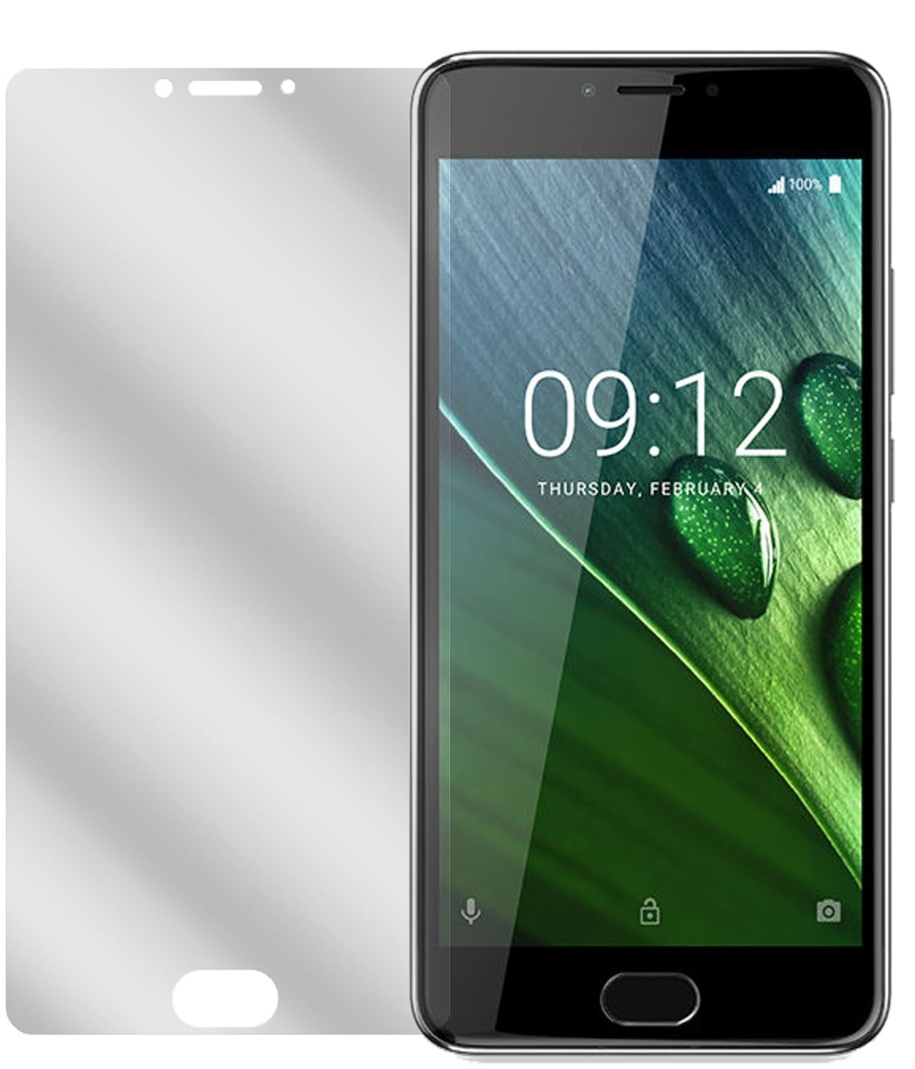 AcerLiquid Z6 mit aufgebrachter dipos Displayschutzfolie, glasklare Darstellung ohne Einschränkungen
