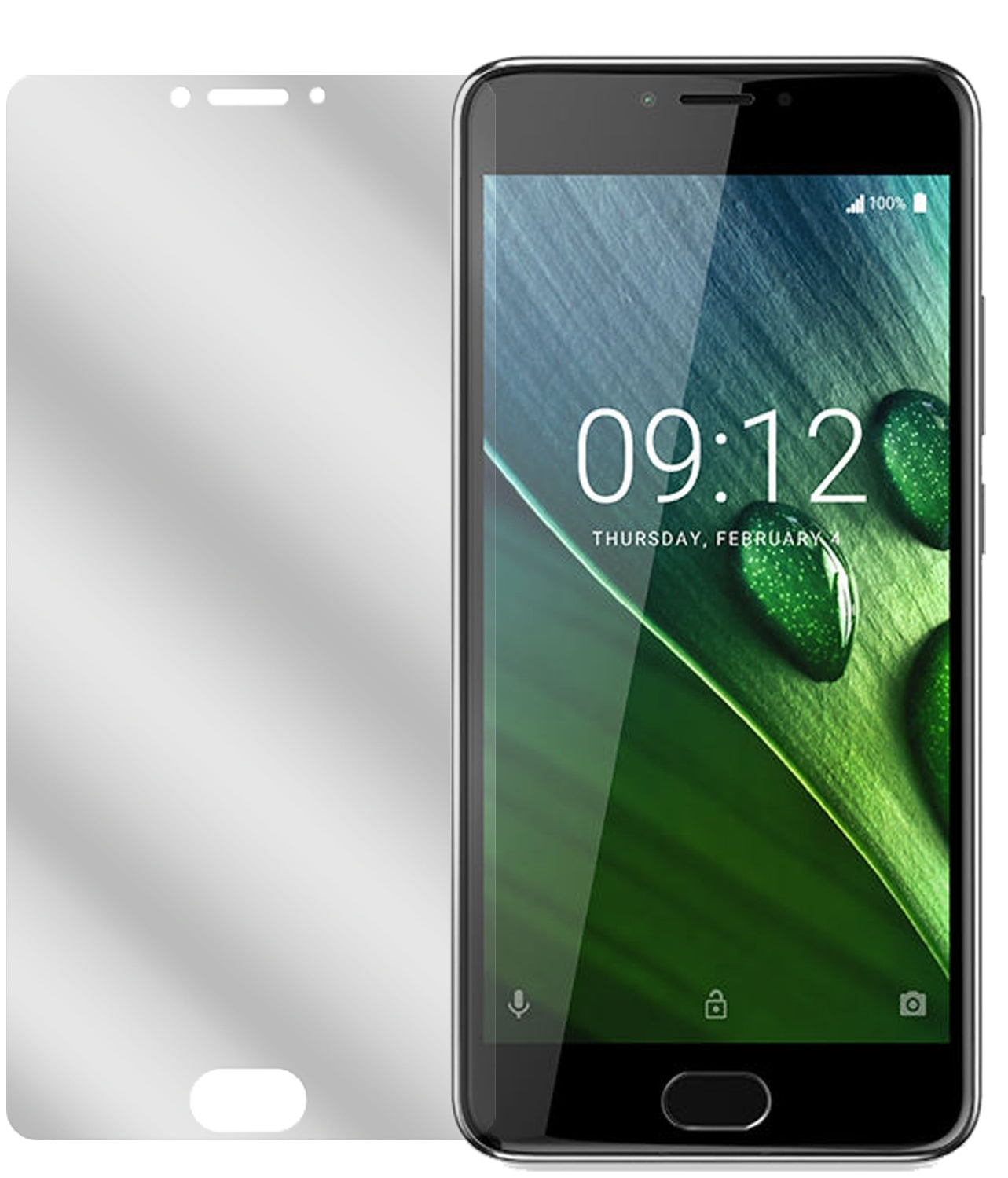 AcerLiquid Z6 mit aufgebrachter dipos Displayschutzfolie, glasklare Darstellung ohne Einschränkungen