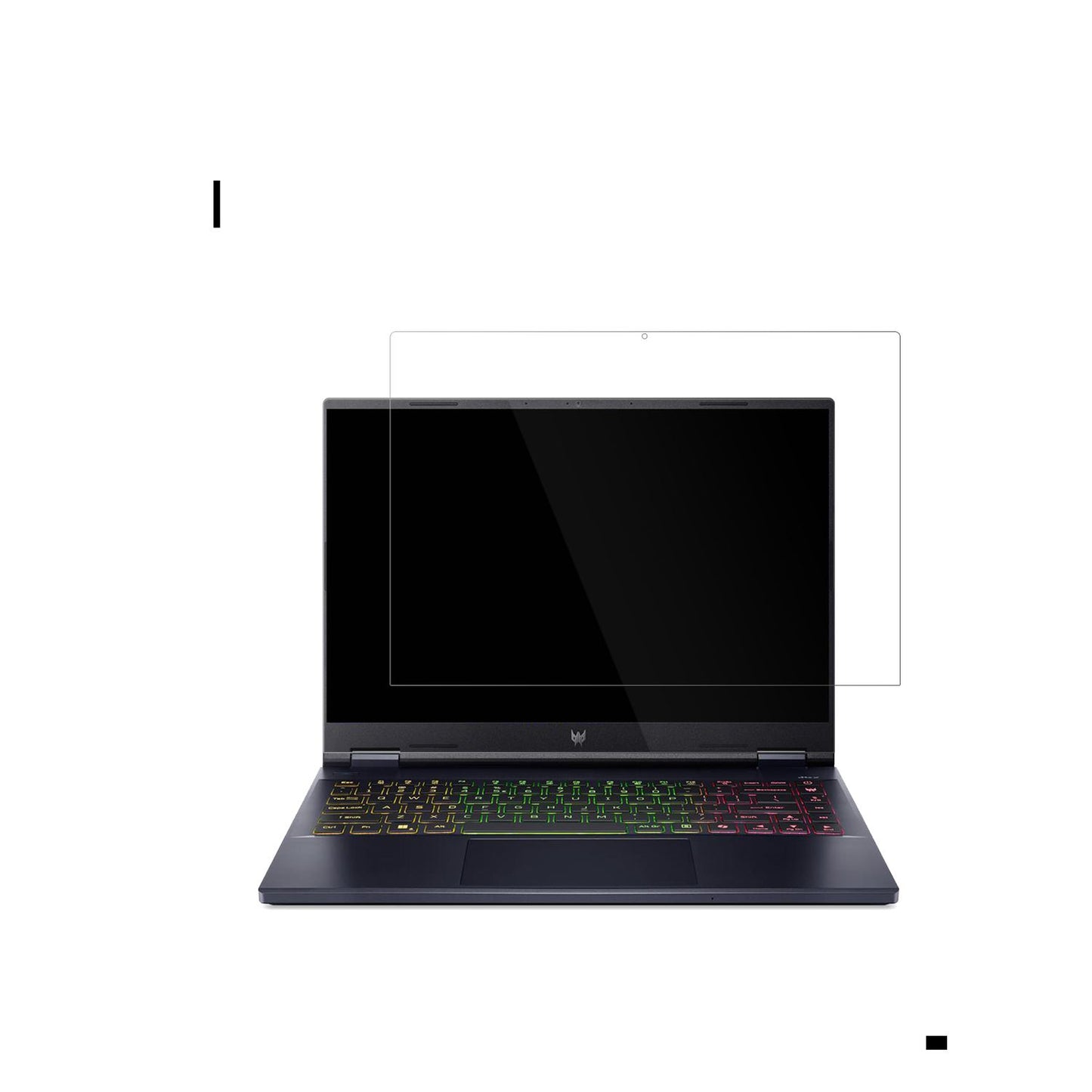AcerPredator Helios Neo 14 AI mit aufgebrachter dipos Displayschutzfolie, glasklare Darstellung ohne Einschränkungen