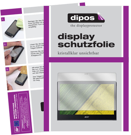 AcerSwift 7 mit aufgebrachter dipos Displayschutzfolie, glasklare Darstellung ohne Einschränkungen