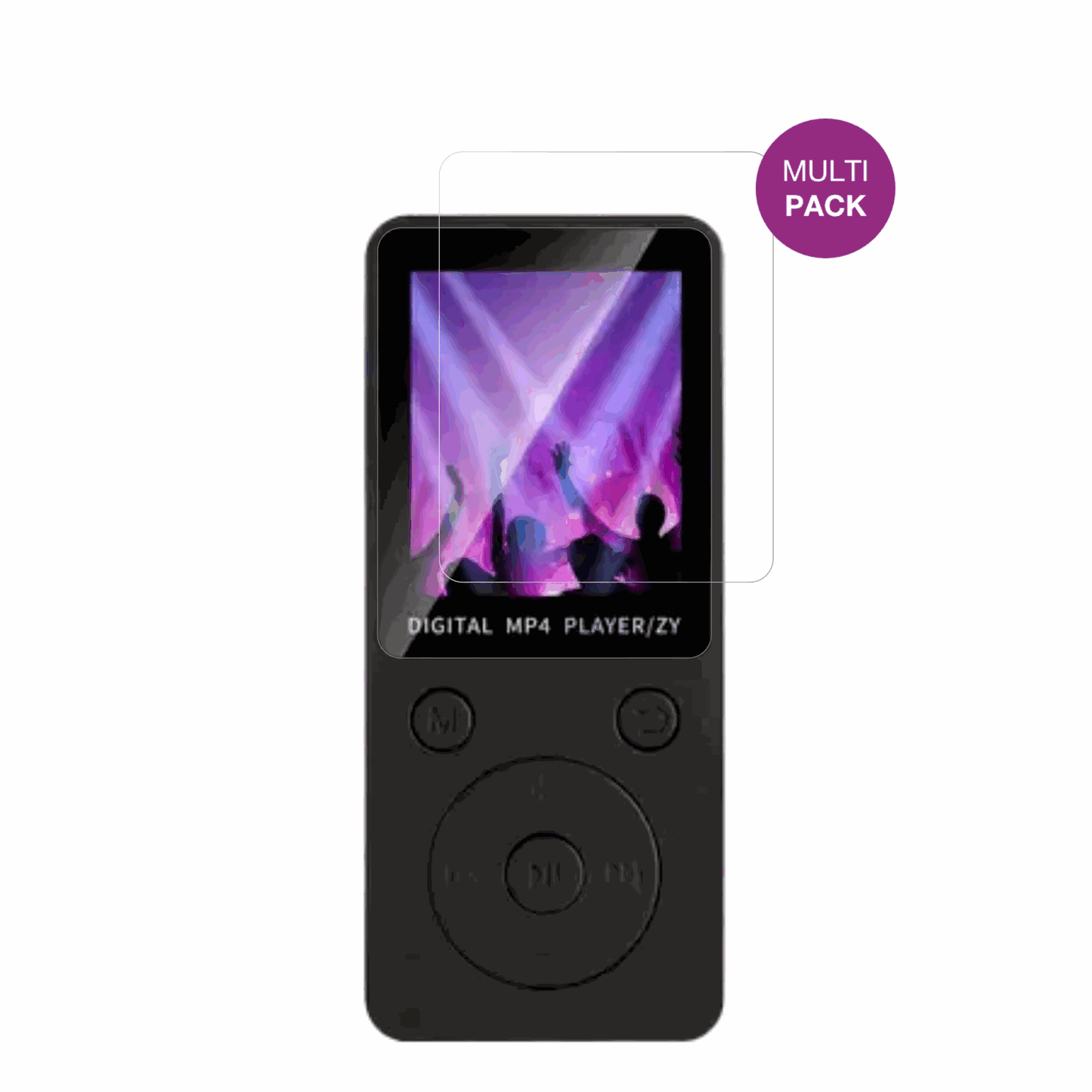 AivaneS11 MP3-Player mit aufgebrachter dipos Displayschutzfolie, glasklare Darstellung ohne Einschränkungen