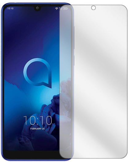 Alcatel3 (2019) mit aufgebrachter dipos Displayschutzfolie, glasklare Darstellung ohne Einschränkungen
