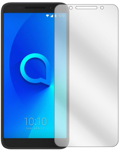 Alcatel3 mit aufgebrachter dipos Displayschutzfolie, glasklare Darstellung ohne Einschränkungen