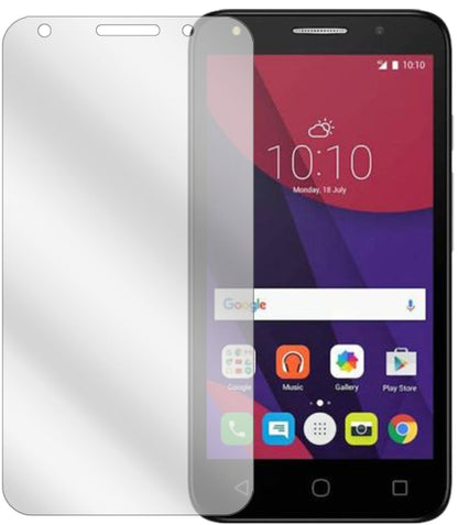 AlcatelPixi 4 mit aufgebrachter dipos Displayschutzfolie, glasklare Darstellung ohne Einschränkungen