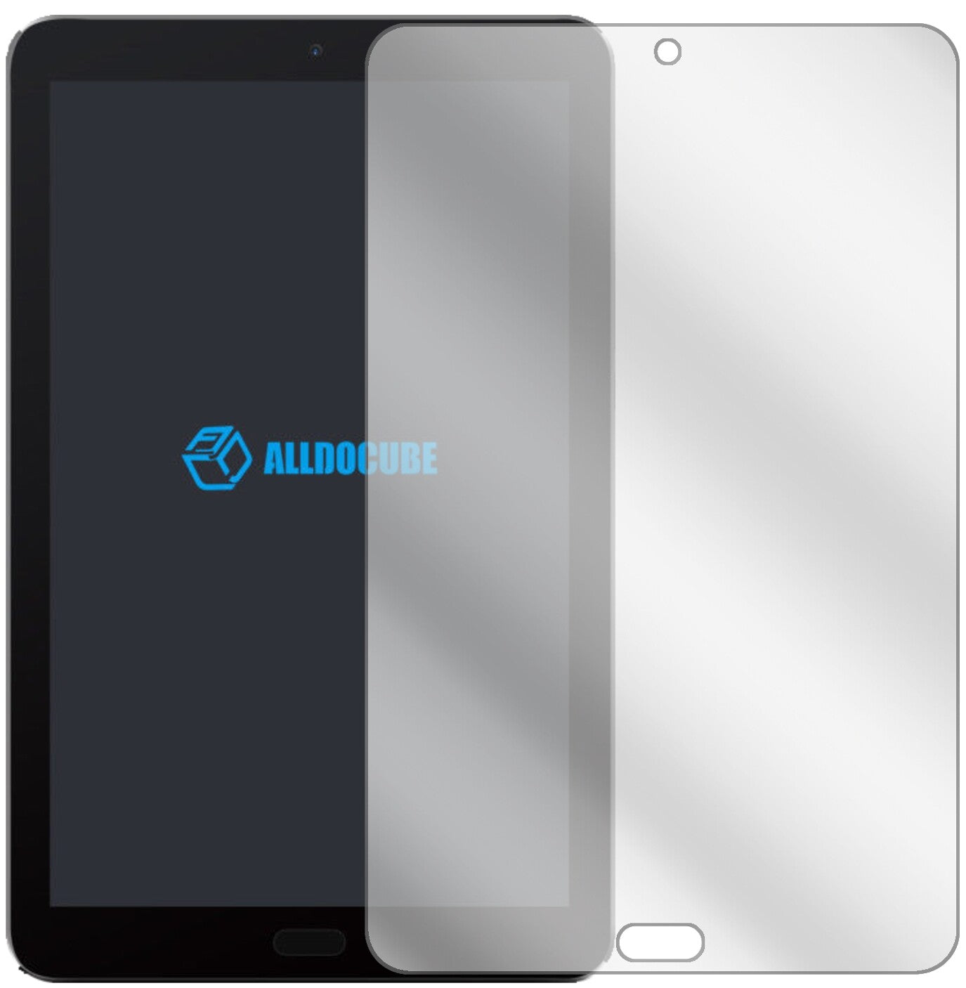 ALLDOCUBEFreer X9 mit aufgebrachter dipos Displayschutzfolie, glasklare Darstellung ohne Einschränkungen