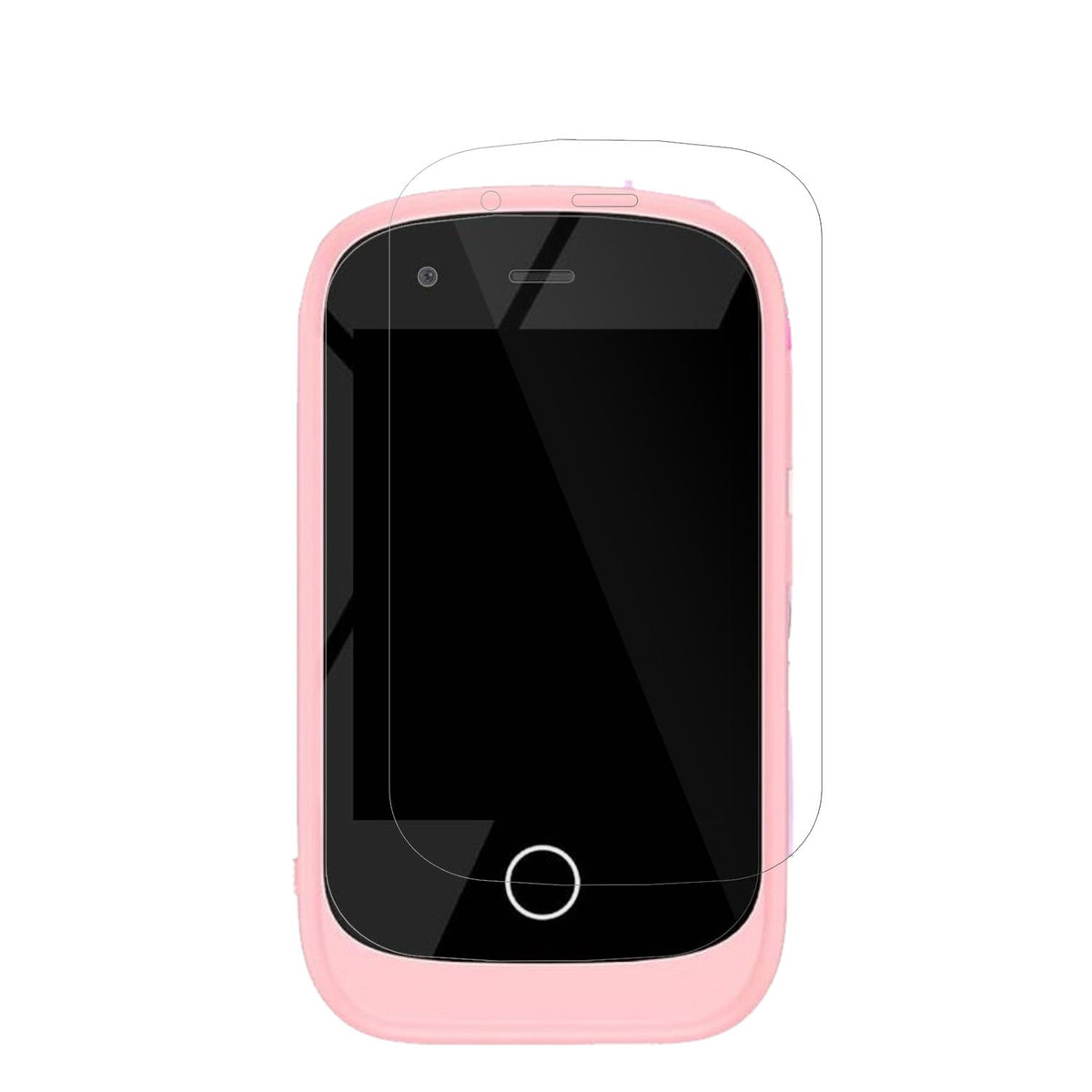 AlutoriaKinder Handy PH05 mit aufgebrachter dipos Displayschutzfolie, glasklare Darstellung ohne Einschränkungen