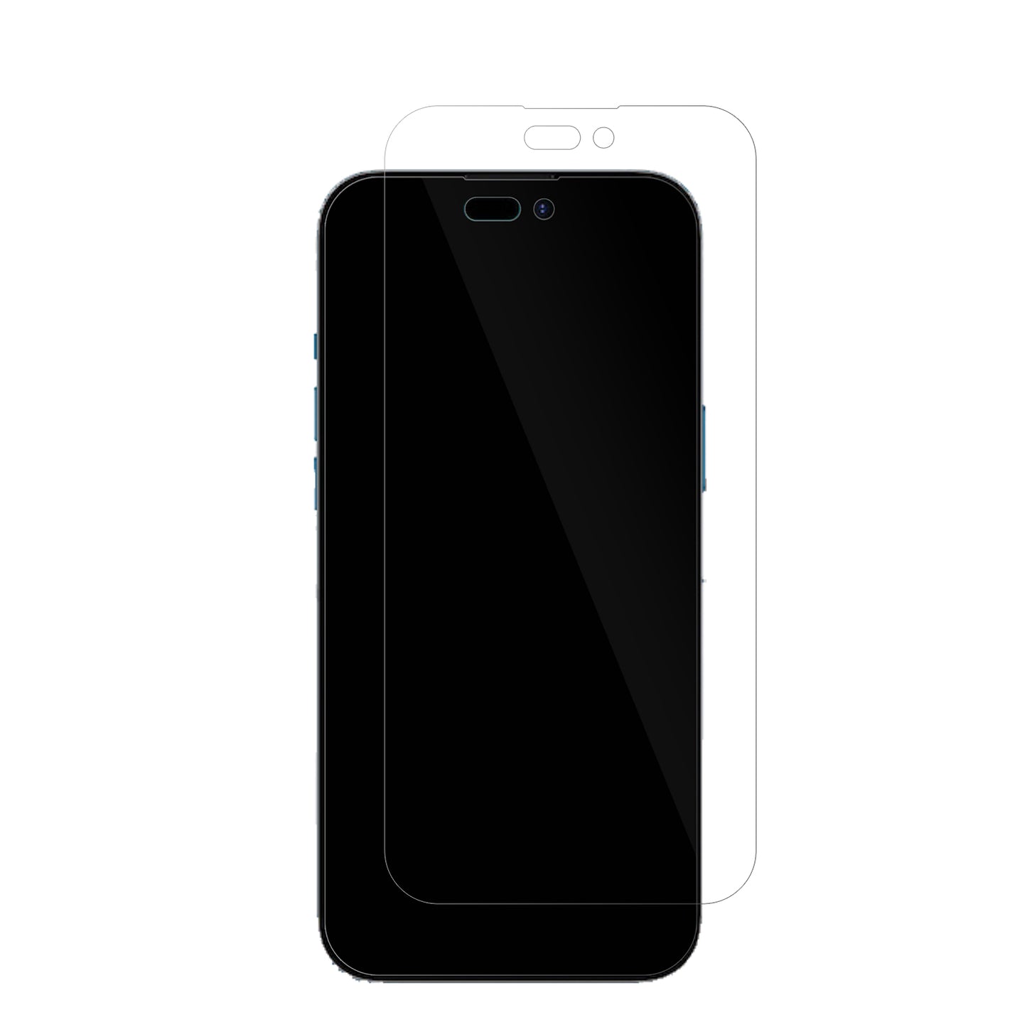 AppleiPhone 14 Pro Max mit aufgebrachter dipos Displayschutzfolie, glasklare Darstellung ohne Einschränkungen