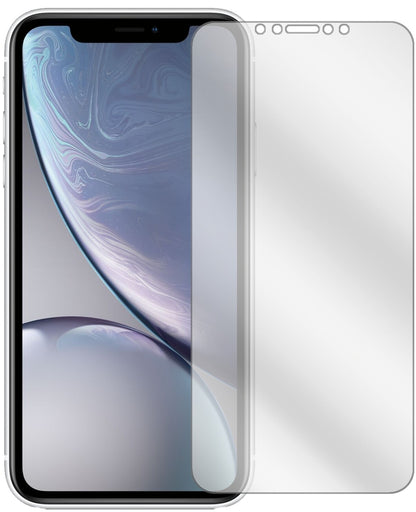 AppleiPhone XR mit aufgebrachter dipos Displayschutzfolie, glasklare Darstellung ohne Einschränkungen