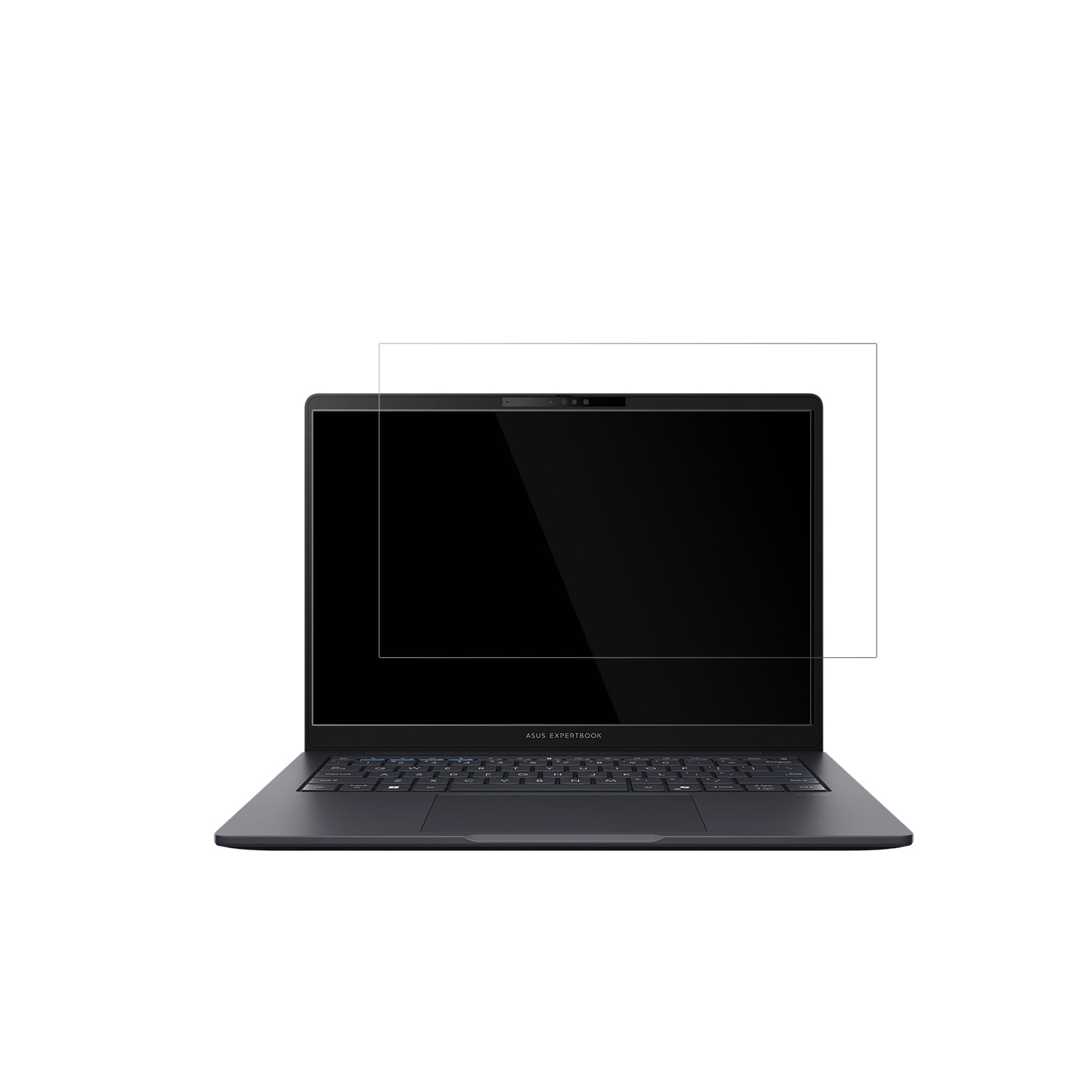 AsusExpertBook B3 B3405 mit aufgebrachter dipos Displayschutzfolie, glasklare Darstellung ohne Einschränkungen