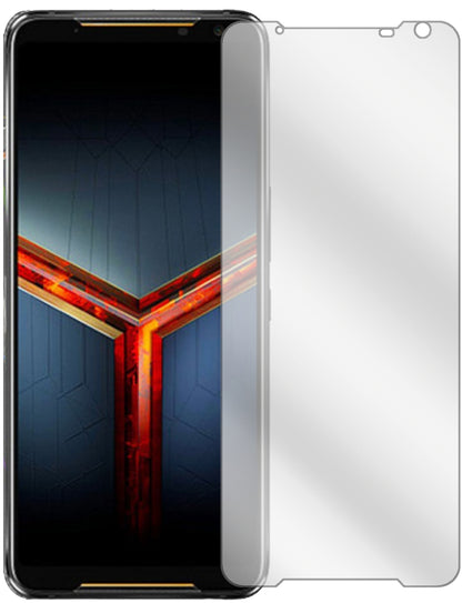 AsusROG Phone 2 mit aufgebrachter dipos Displayschutzfolie, glasklare Darstellung ohne Einschränkungen