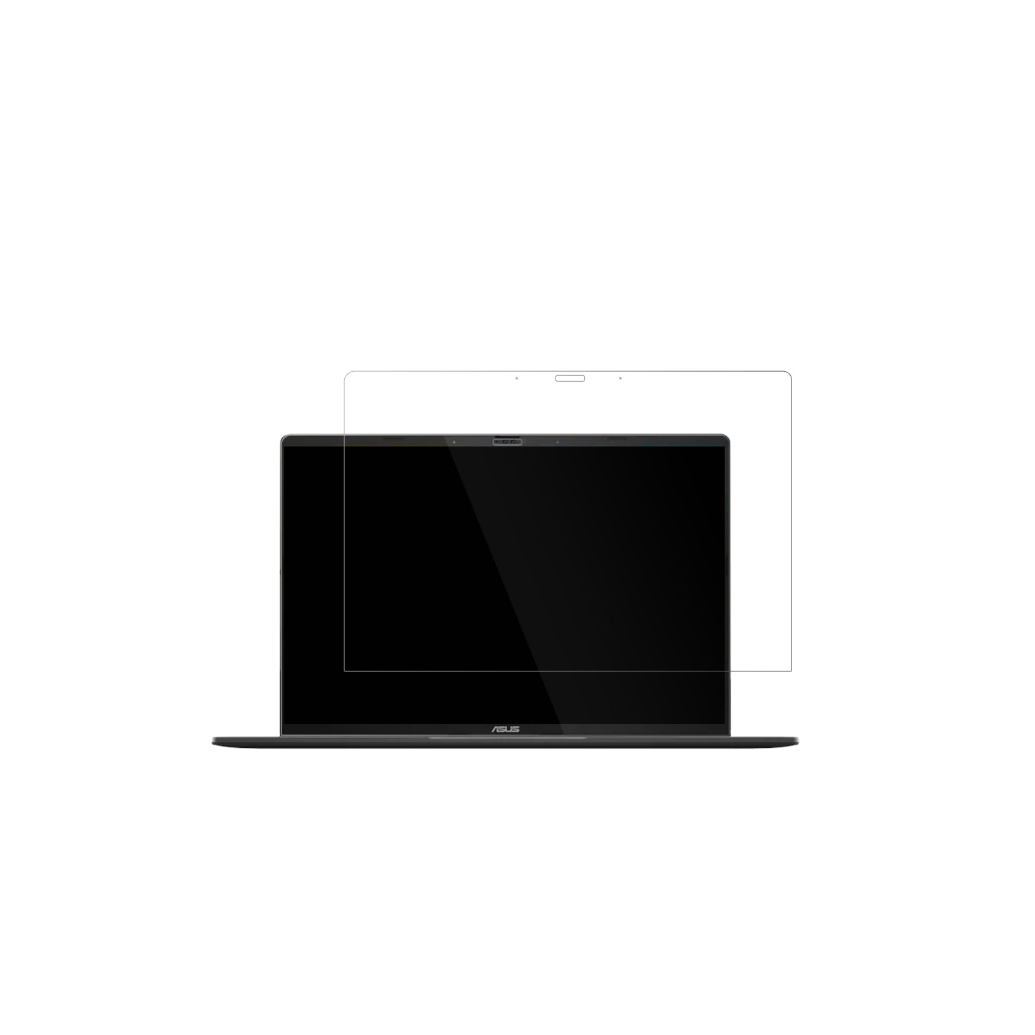 AsusVivobook S16 S3607 mit aufgebrachter dipos Displayschutzfolie, glasklare Darstellung ohne Einschränkungen