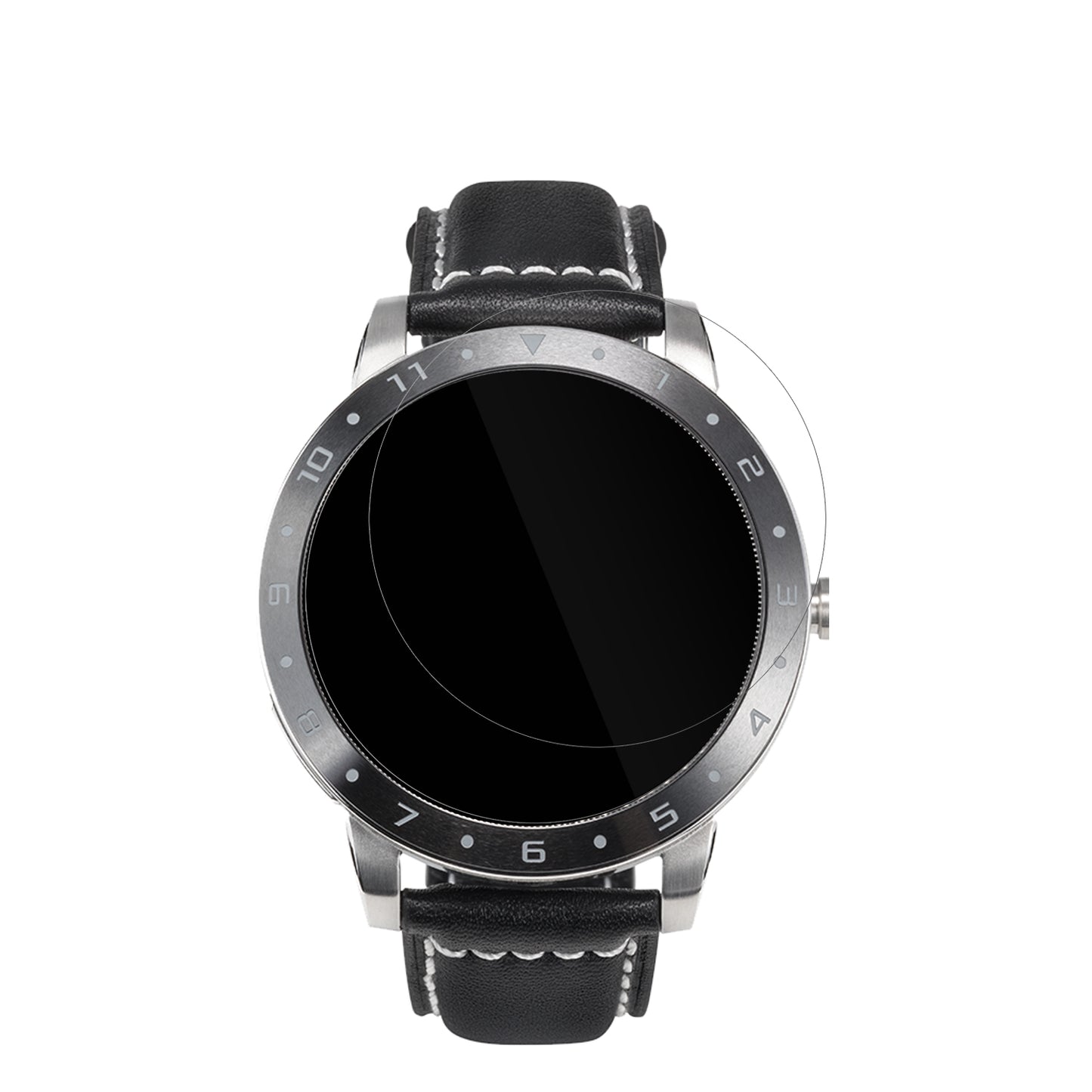 AsusVivoWatch 5 mit aufgebrachter dipos Displayschutzfolie, glasklare Darstellung ohne Einschränkungen
