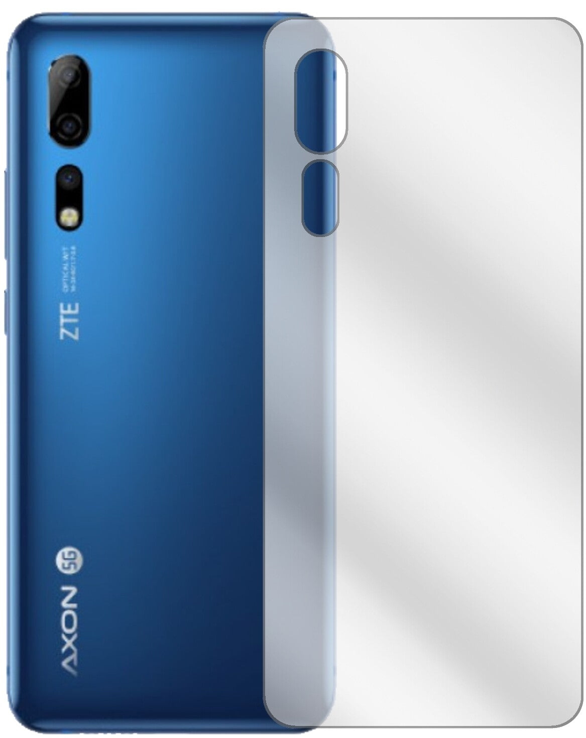 Axon10 Pro Rückseite mit aufgebrachter dipos Displayschutzfolie, glasklare Darstellung ohne Einschränkungen